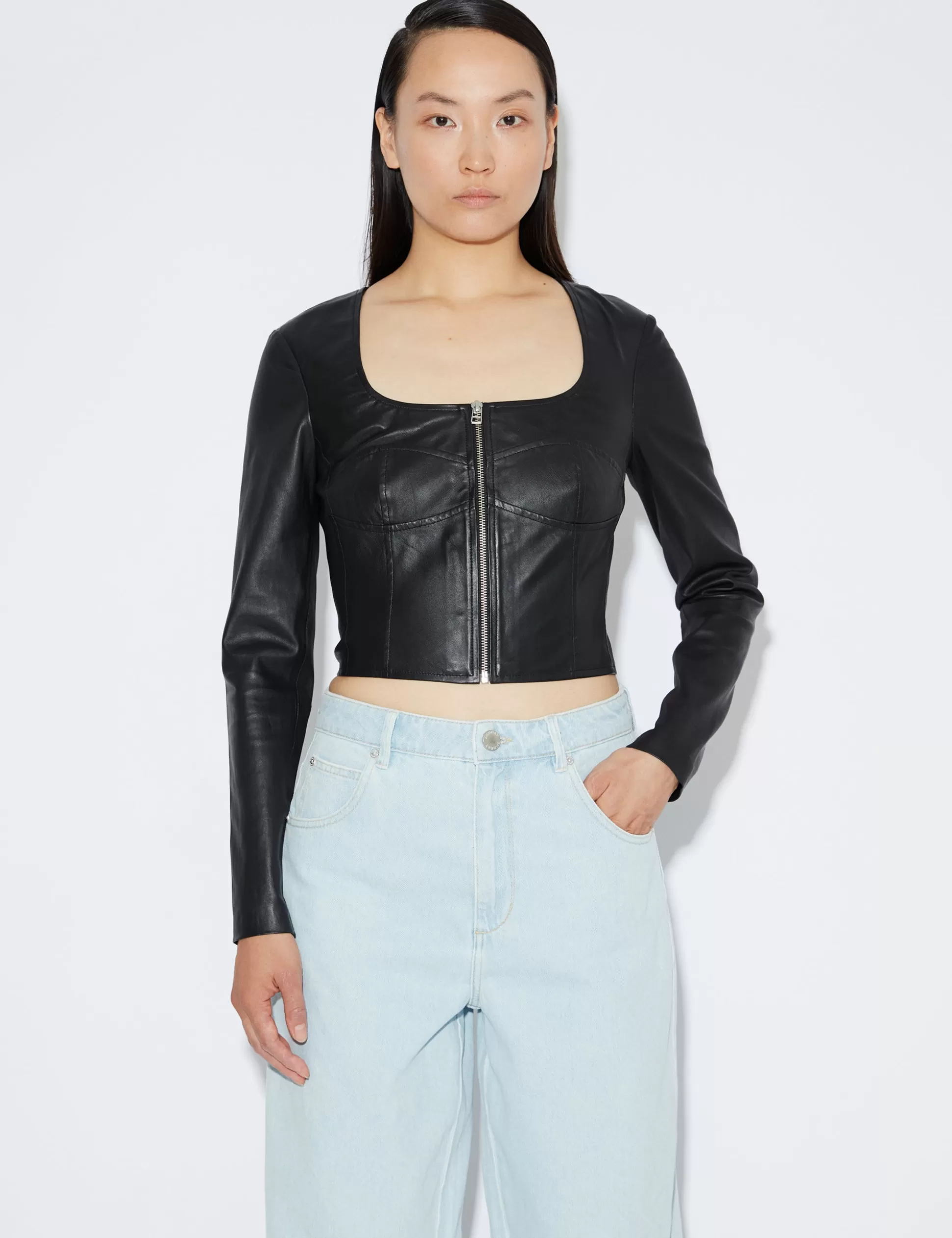 Store 2ND Edition Everly - Stretch Leather Women Shirts & Blouses