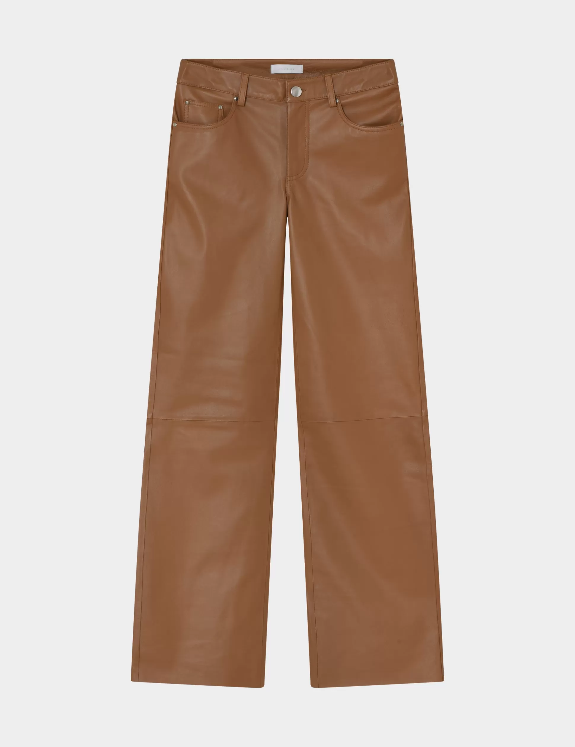 Fashion 2ND Loke - Refined Stretch Leather Women Trousers & Shorts