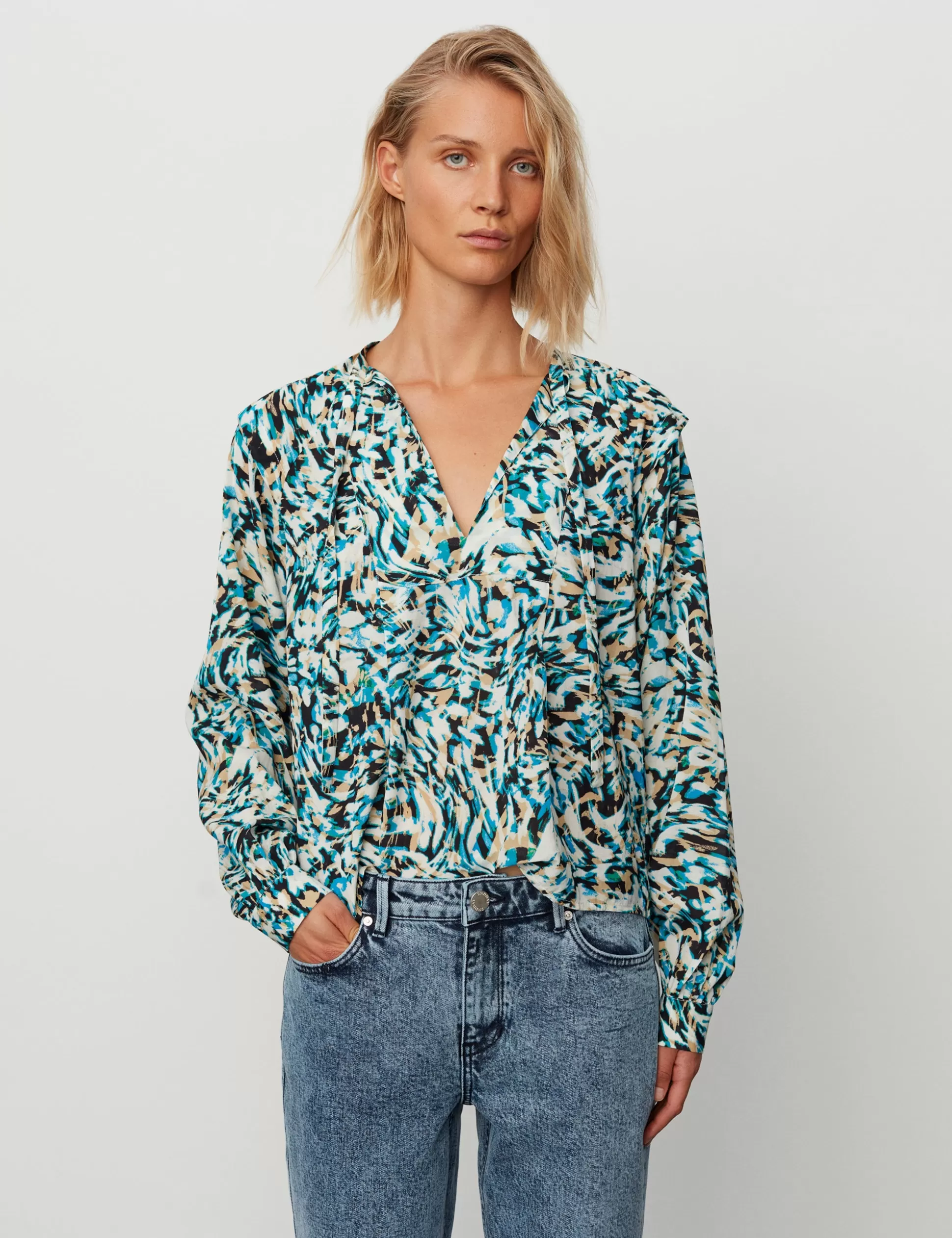 New 2ND Roux - Cotton Bliss Print Women Shirts & Blouses