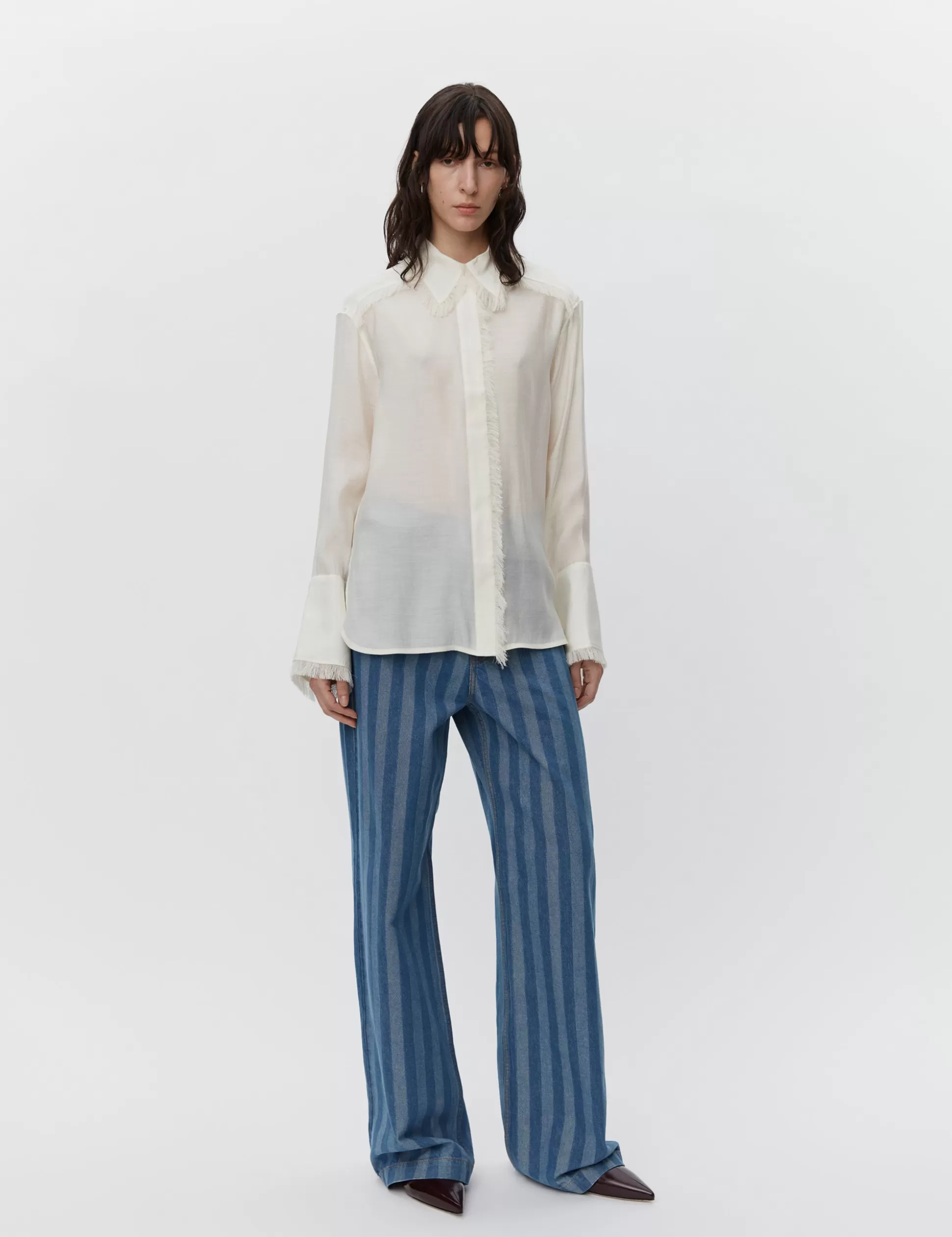 Fashion Havanna - Sheer Fringes Women Shirts & Blouses