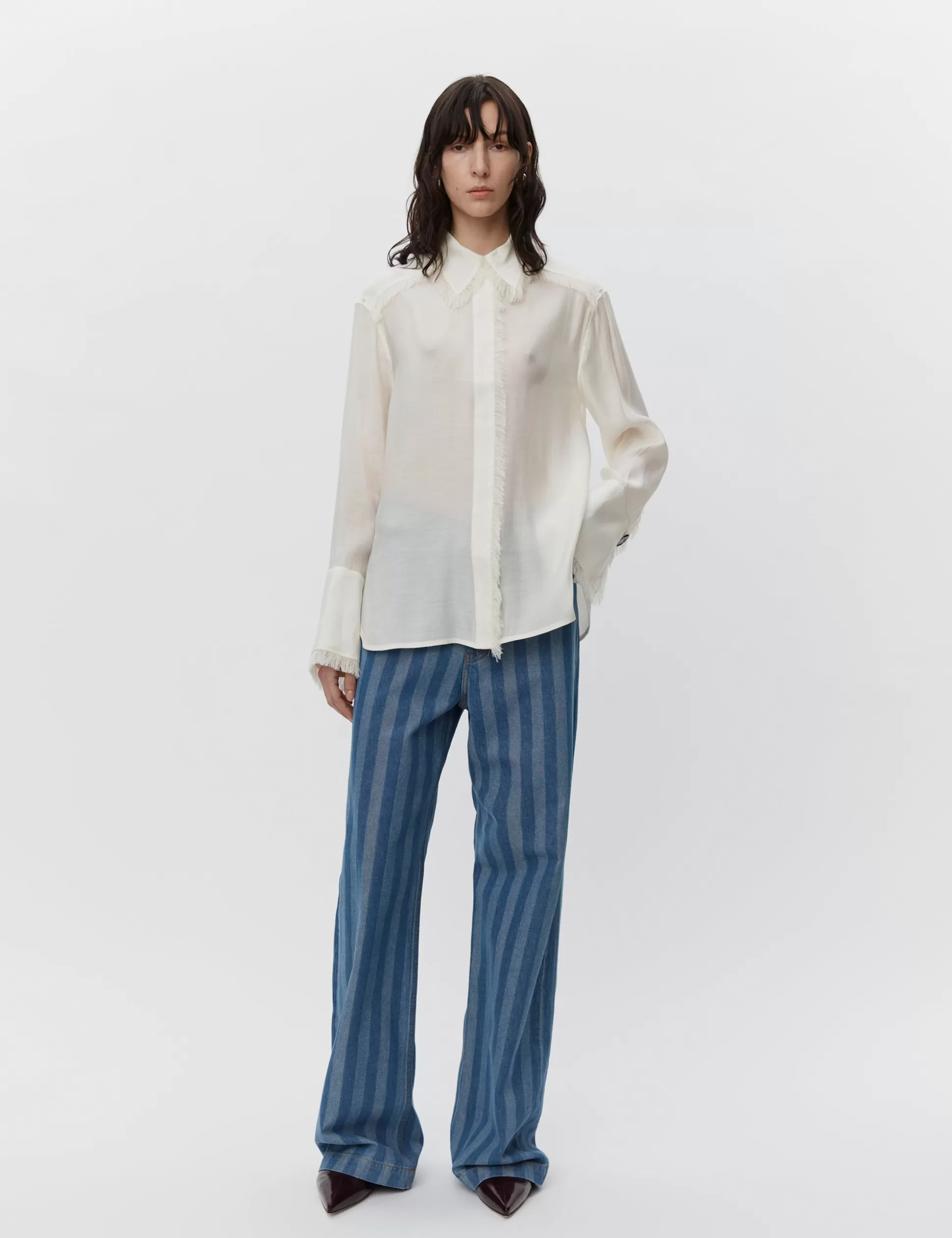 Fashion Havanna - Sheer Fringes Women Shirts & Blouses